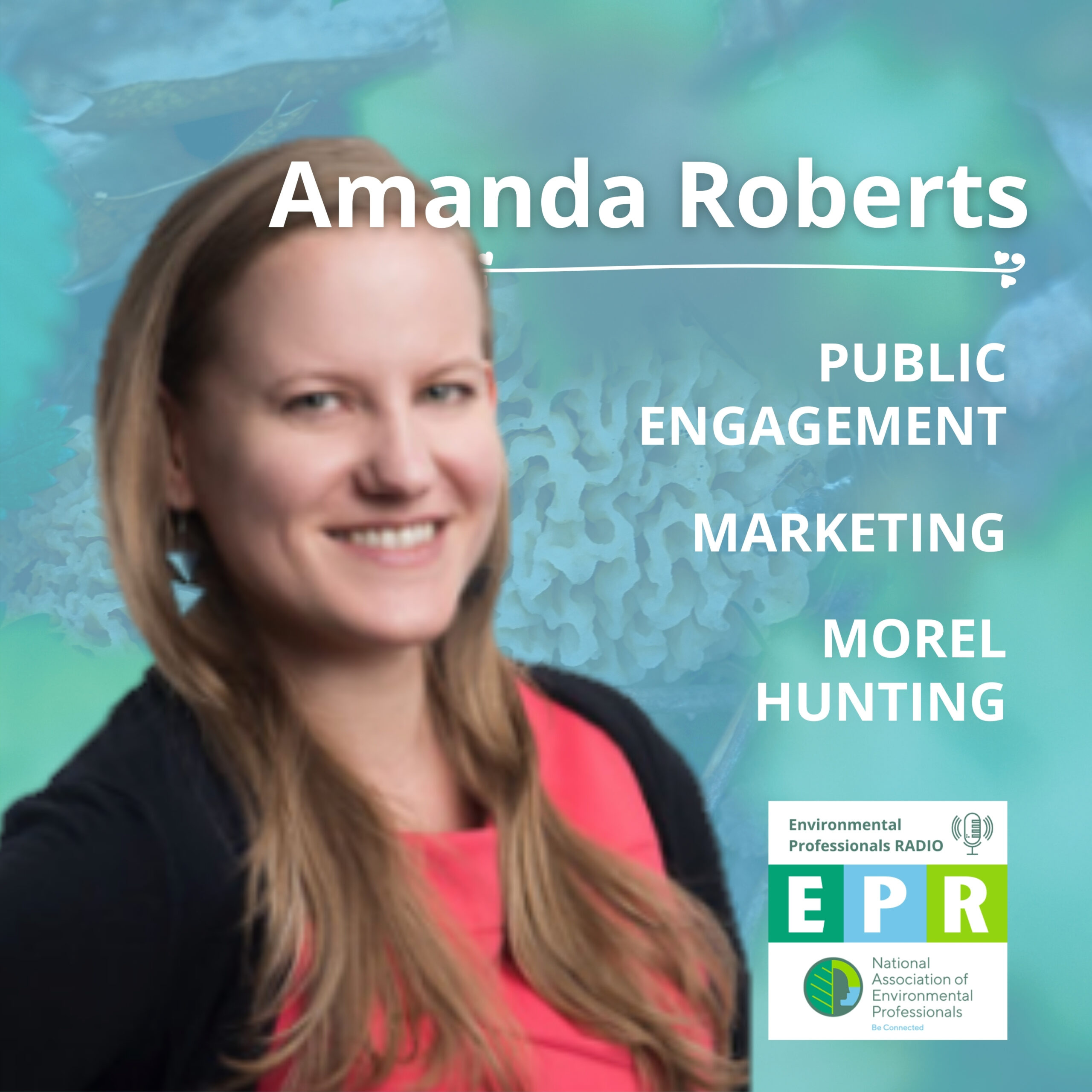 Promotional image for the NAEP podcast featuring the headshot of Amanda Roberts