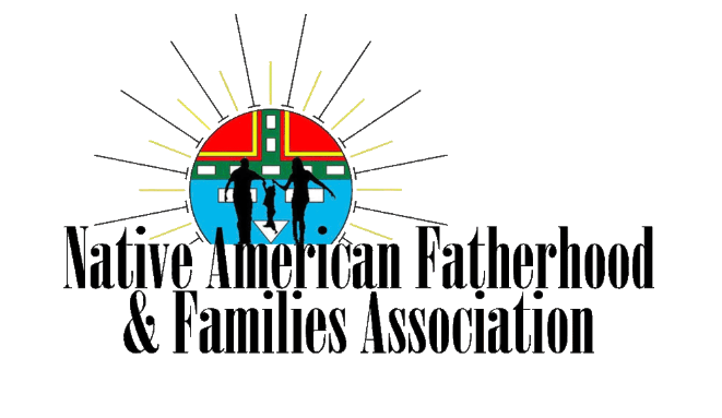 The NAFFA logo with a blue, red, and green circle with the silhouette of a man and woman swinging a child.