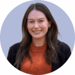 A circular headshot of Rachel.